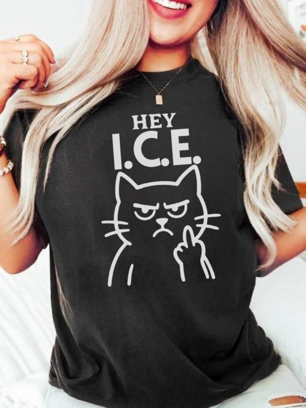 Abolish ICE Cat T-shirt, Immigrant Rights Protest Tee